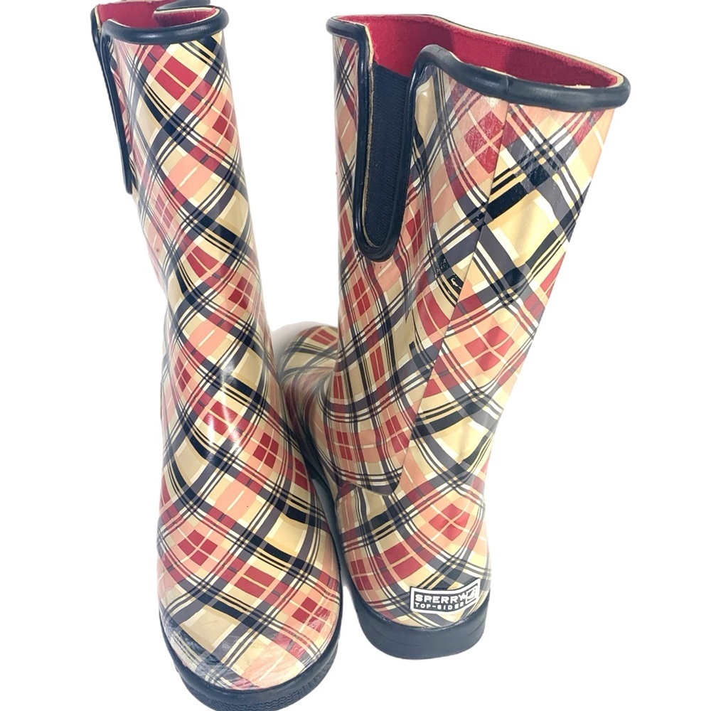 Sperry Plaid Ankle Boots - Red, Yellow, Black - Picture 7 of 10